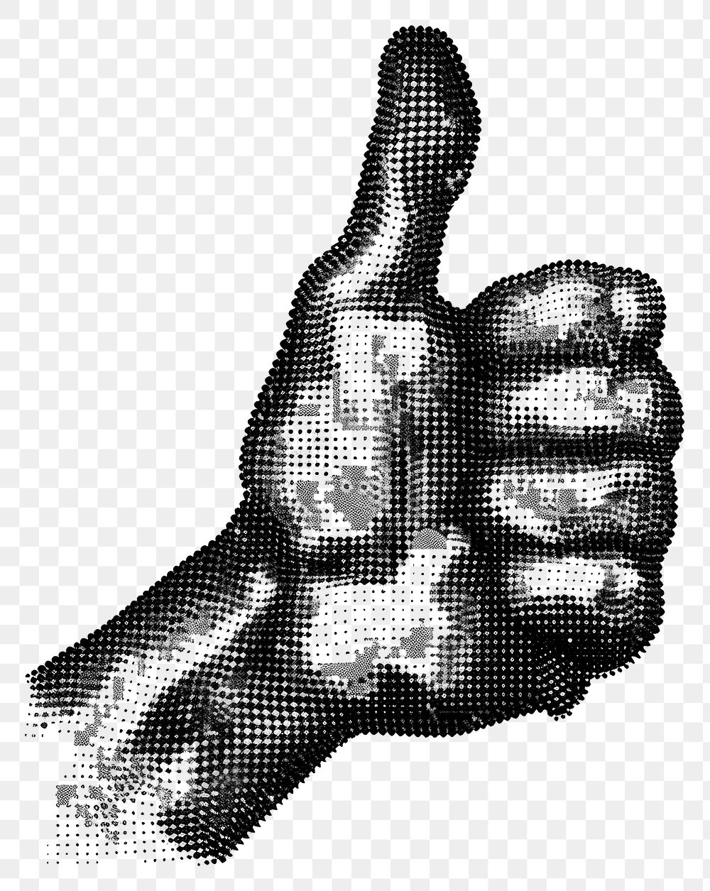 PNG Monochrome thumbs pixel art | Free PNG - rawpixel