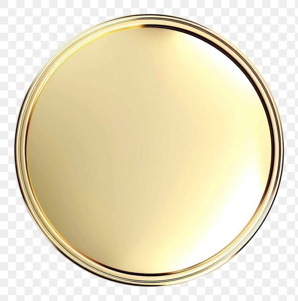 PNG  Shiny golden round blank surface