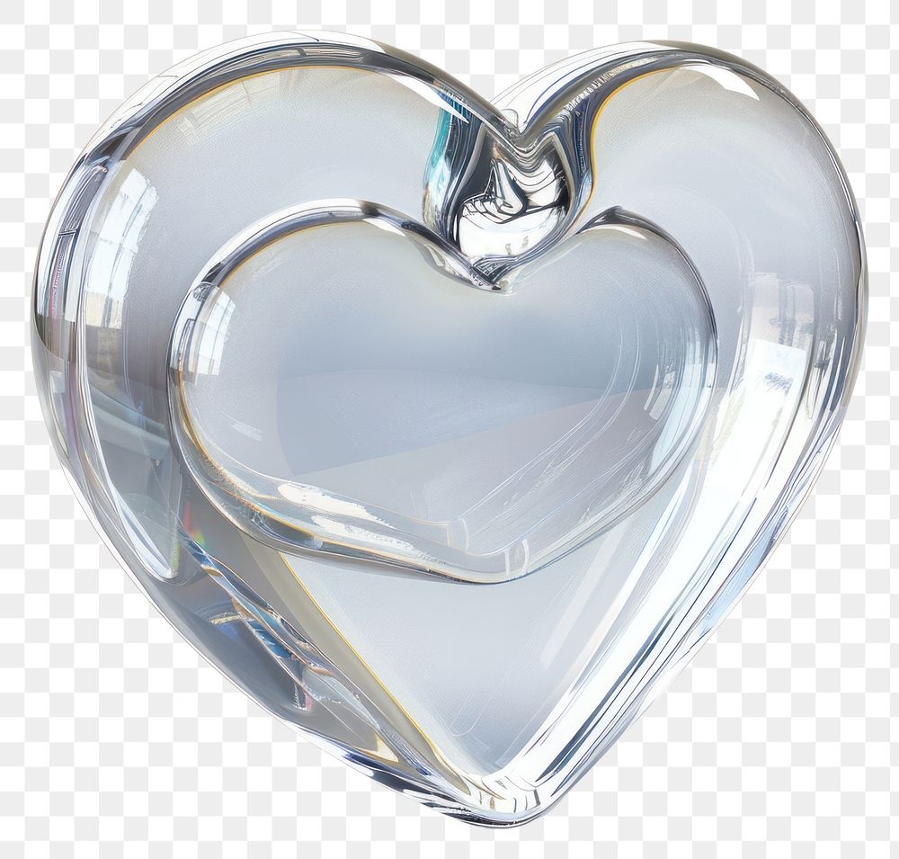 Elegant glass heart shape