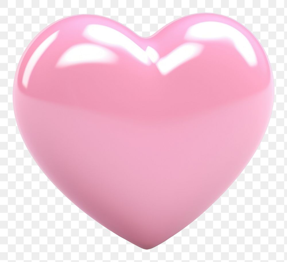 PNG Glossy pink heart illustration