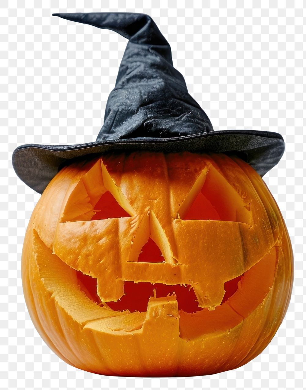 PNG Spooky carved pumpkin witch