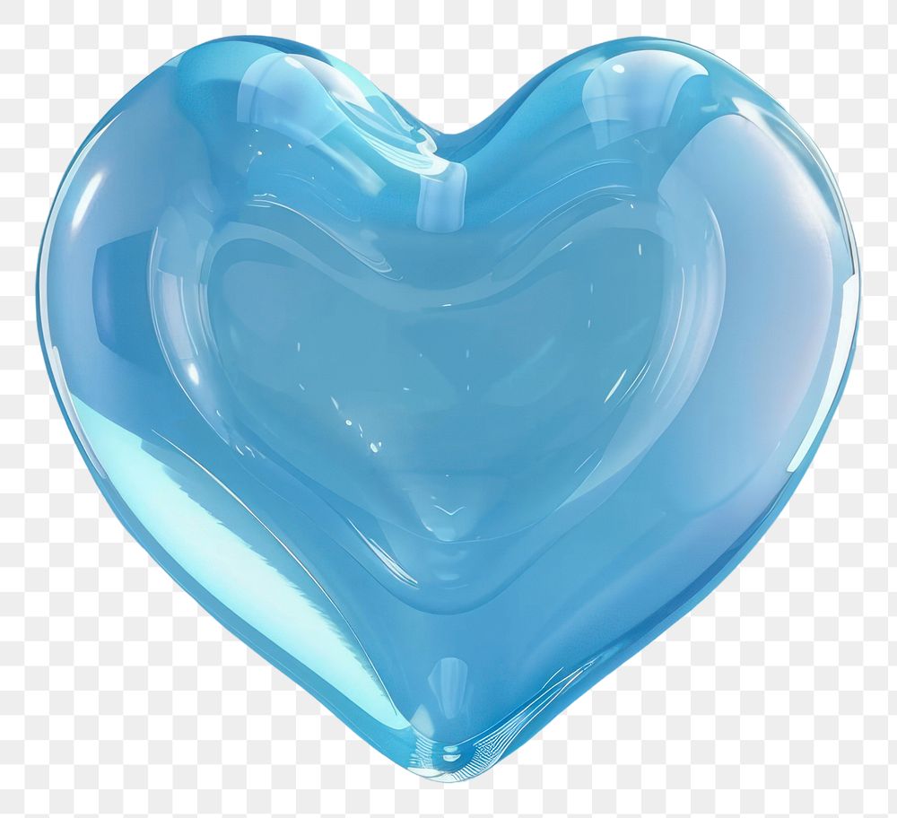 PNG Transparent blue glass heart | Free PNG - rawpixel