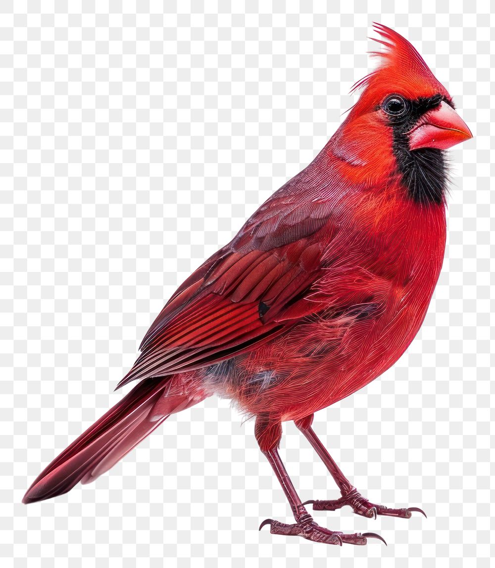 PNG Vibrant red cardinal bird isolated