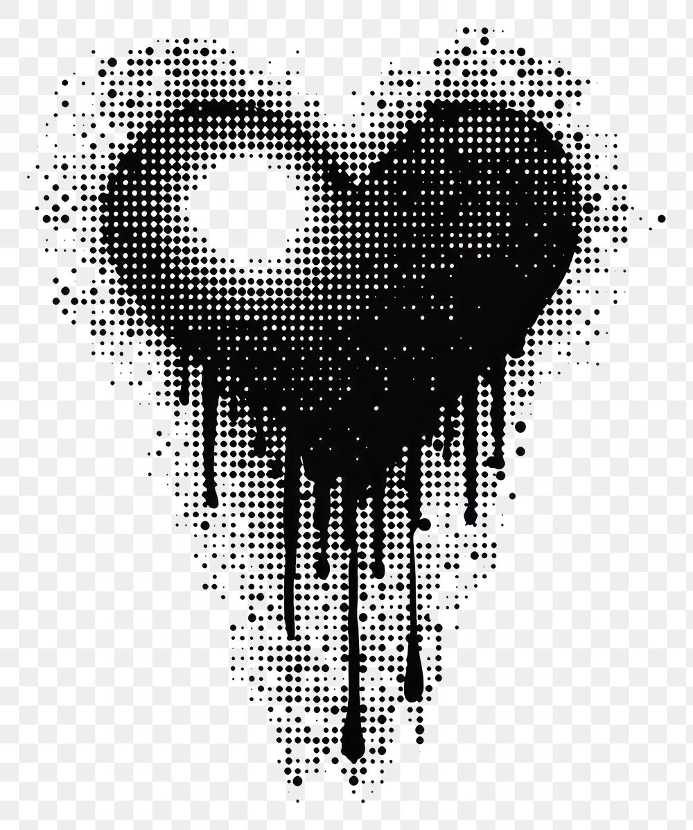 PNG Dripping pixelated heart art