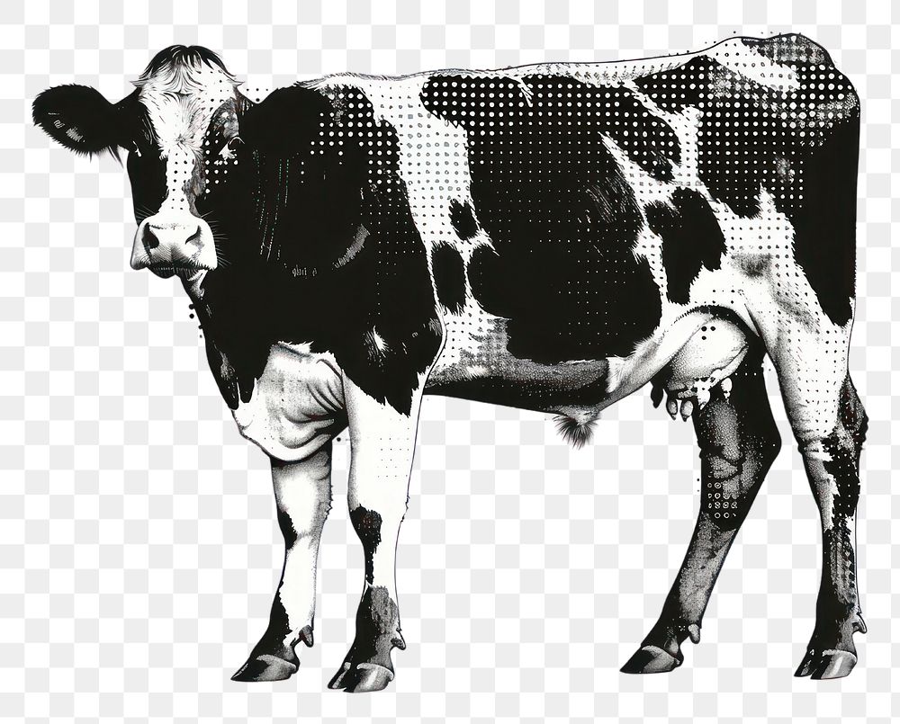 PNG Stylized cow digital art