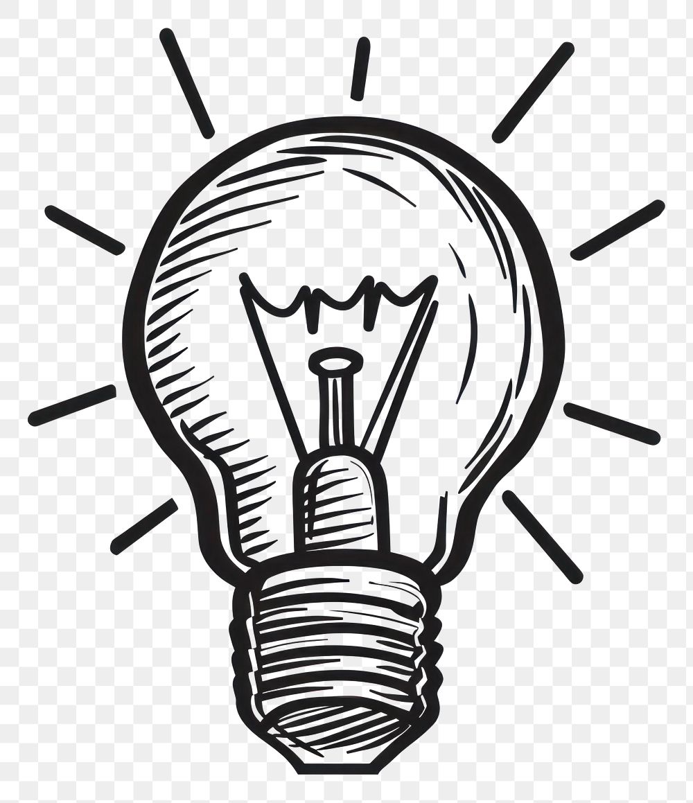 PNG  Hand-drawn light bulb illustration