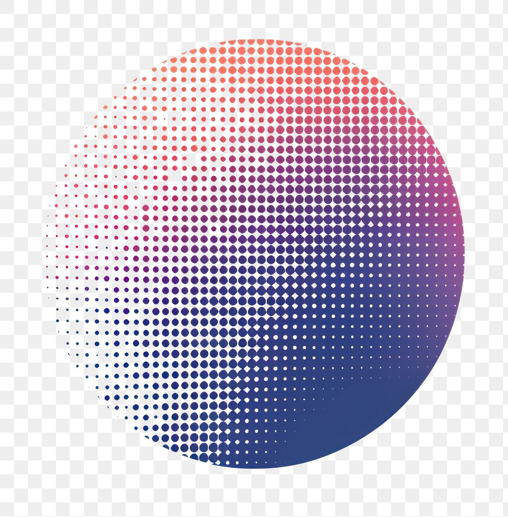 PNG Colorful gradient halftone circle