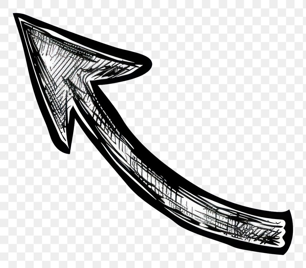 PNG A curved direction arrow symbol art weaponry.