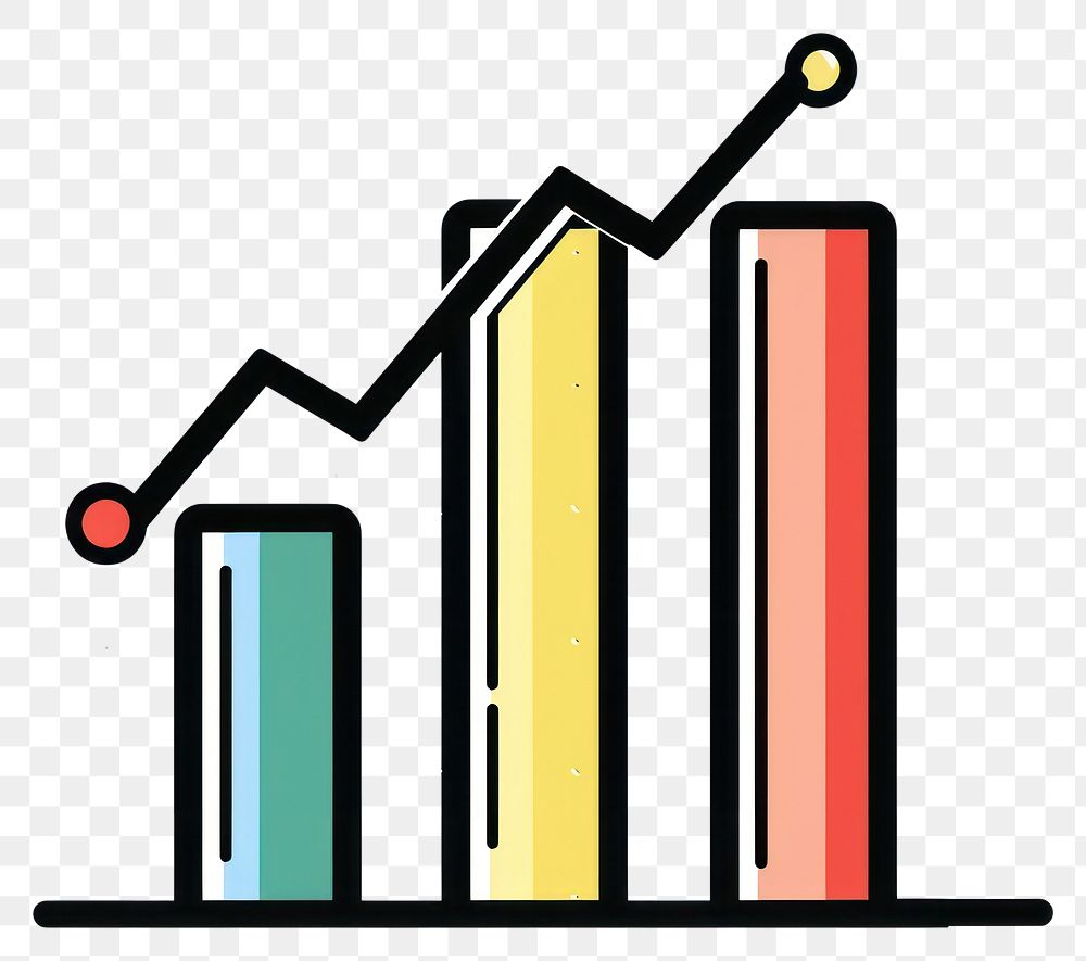 PNG  Colorful bar chart illustration