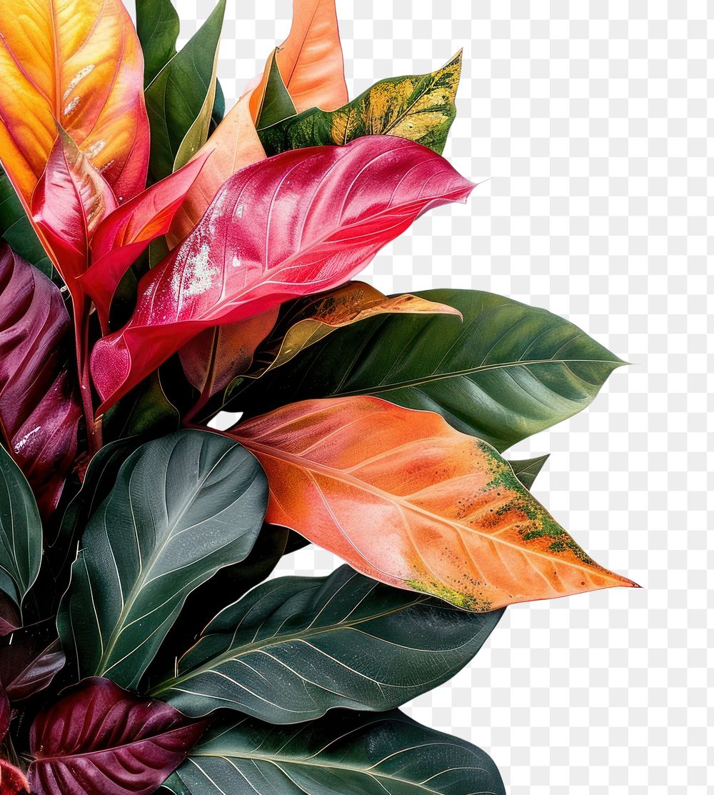 Vibrant tropical leaves arrangement