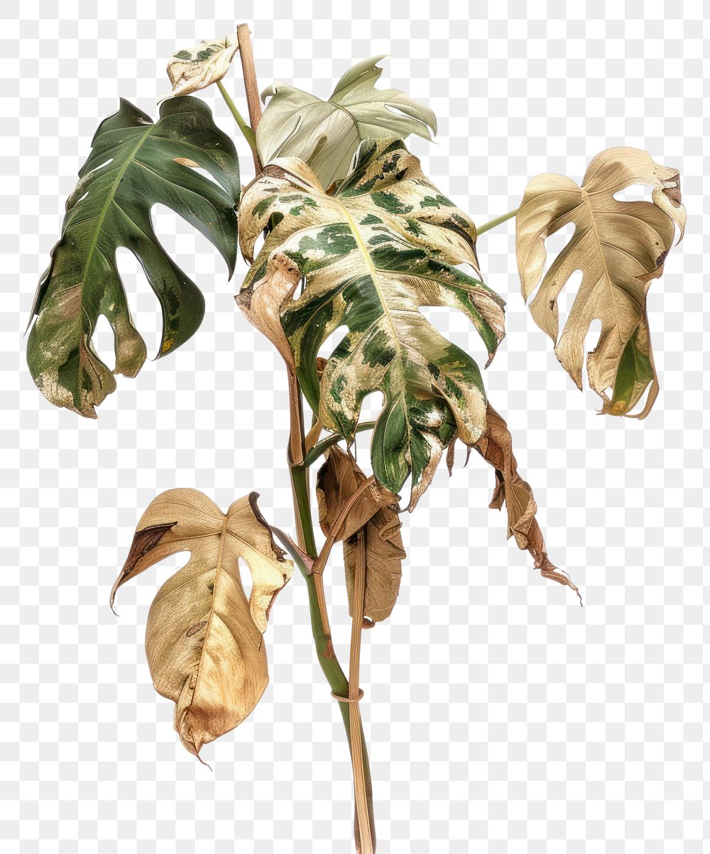 Tropical Monstera plant leaves