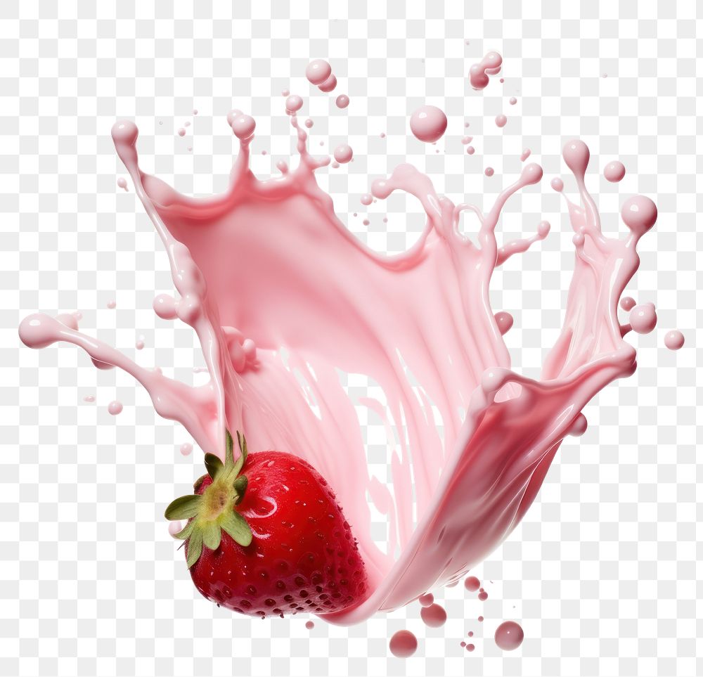 PNG Strawberry splash pink milk