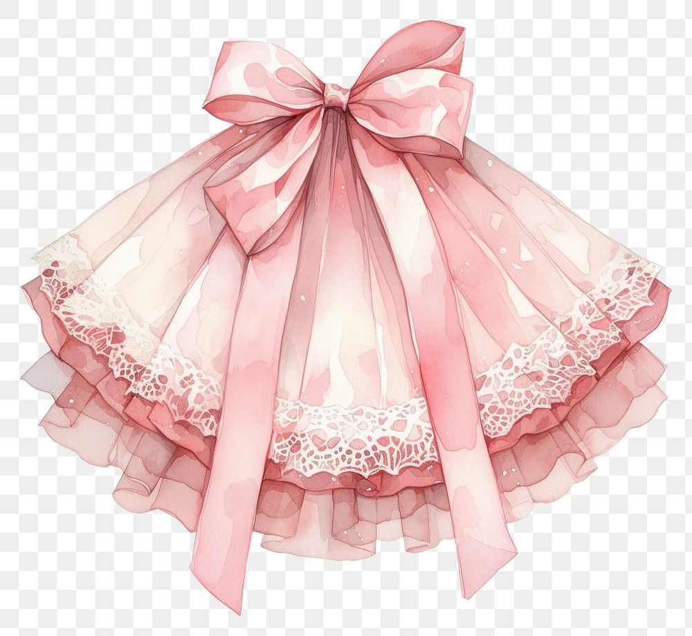 PNG  Elegant pink lace dress illustration