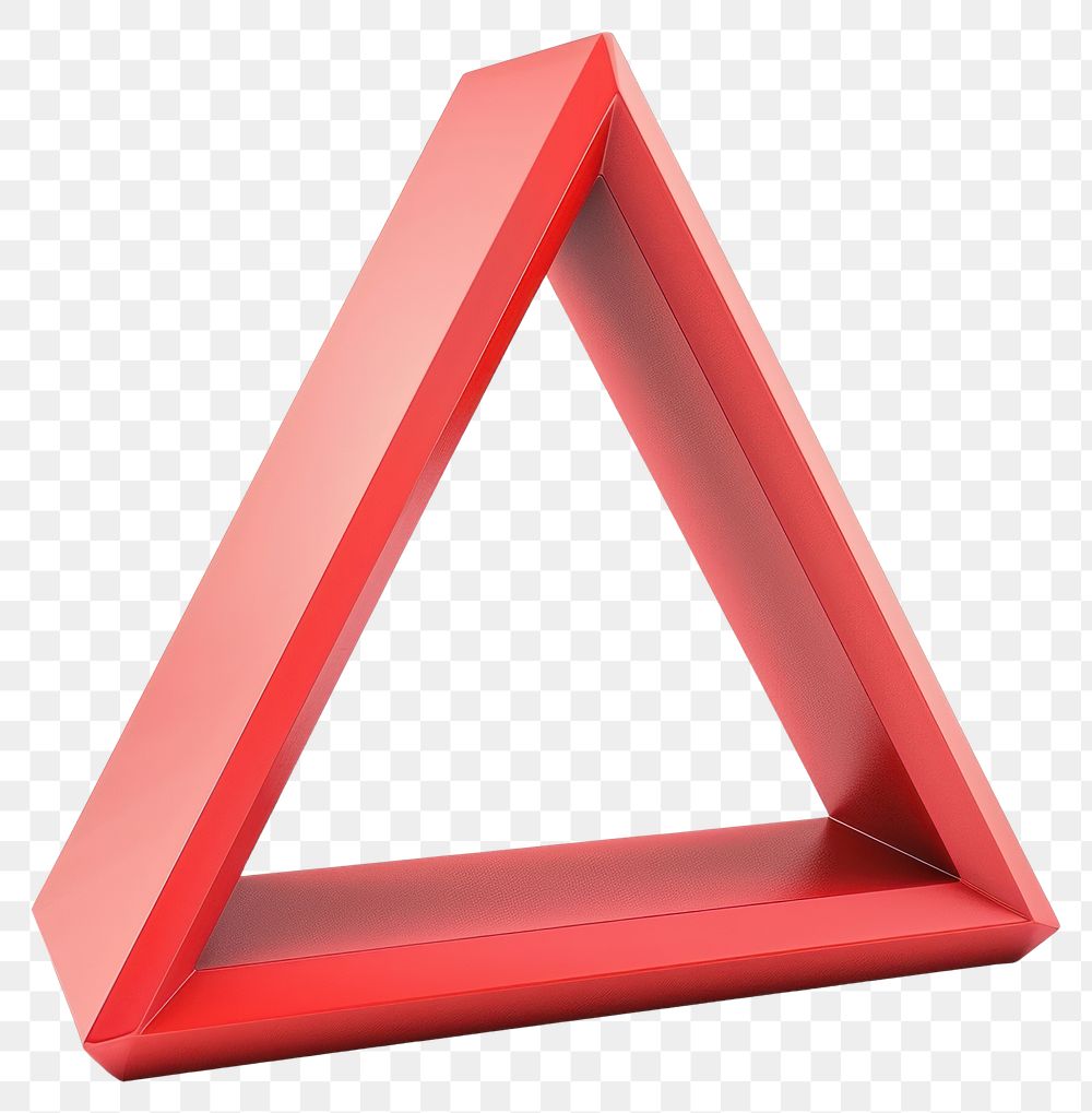 PNG Red triangular impossible shape illustration