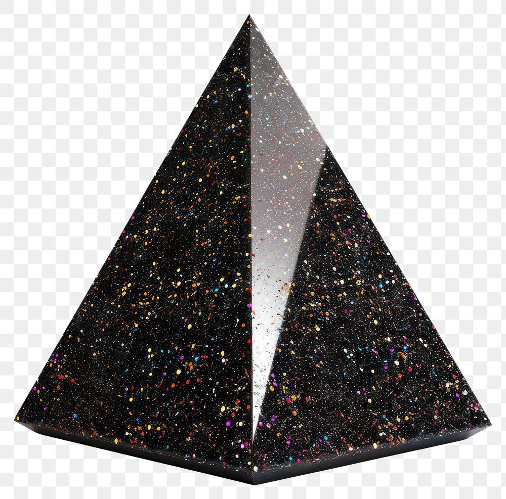 PNG Glittering black pyramid illustration