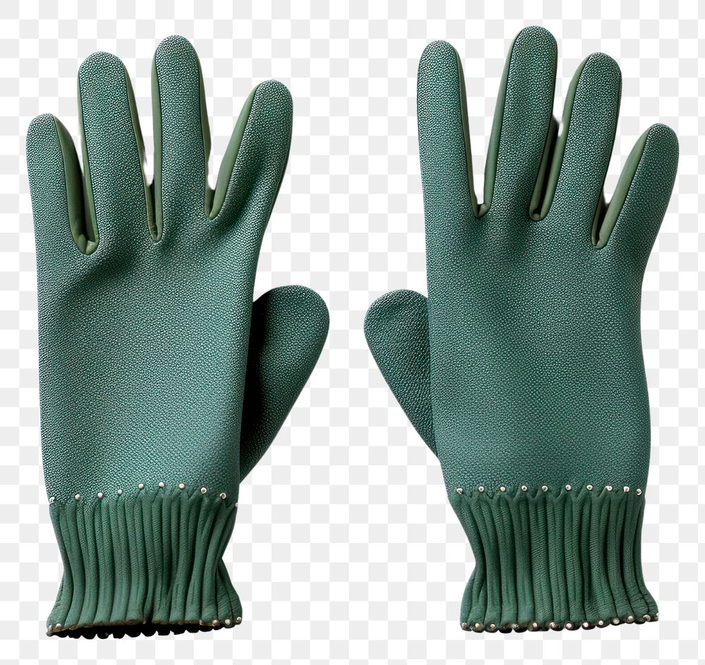 Elegant green leather gloves