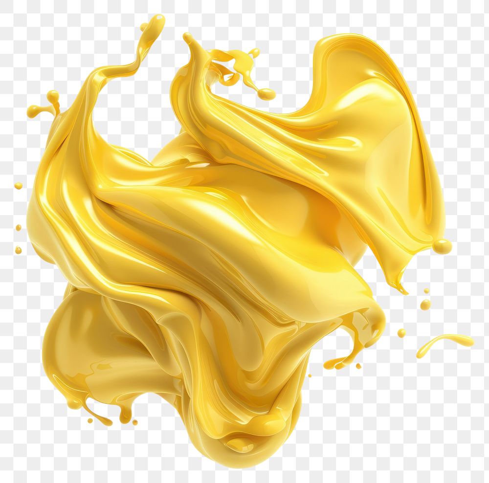 PNG Vibrant yellow paint splash