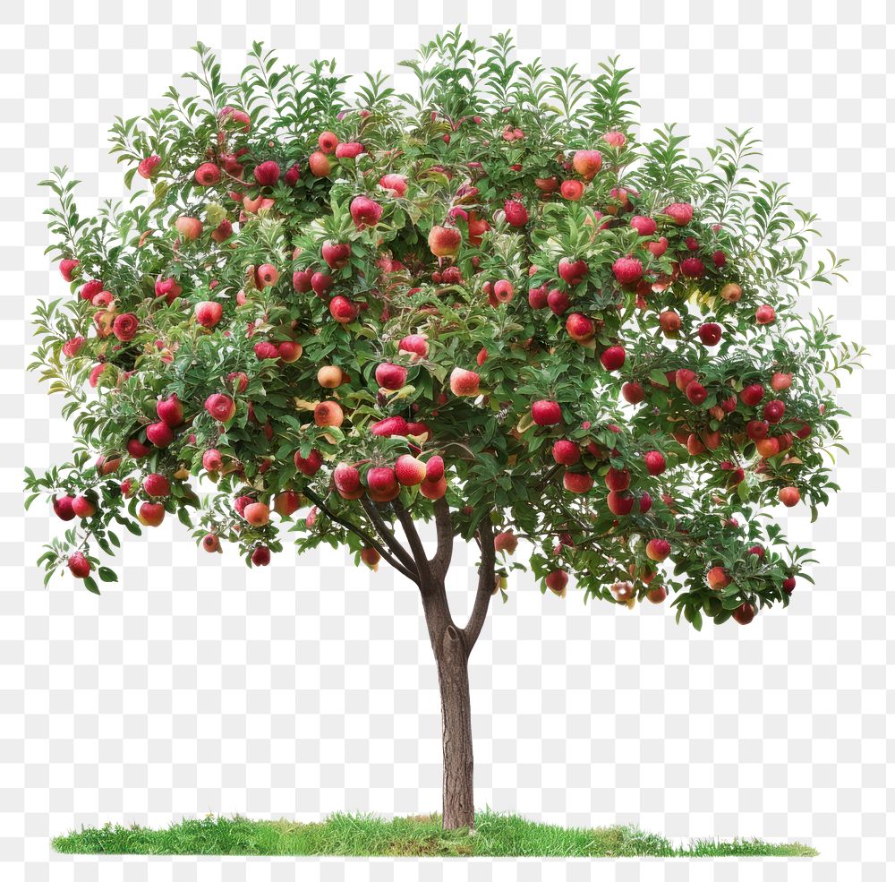 PNG  Lush apple tree full fruit