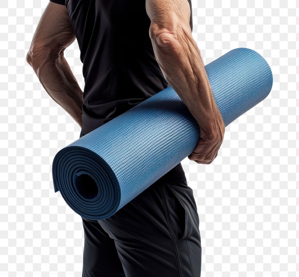 PNG Fitness mat held by athlete