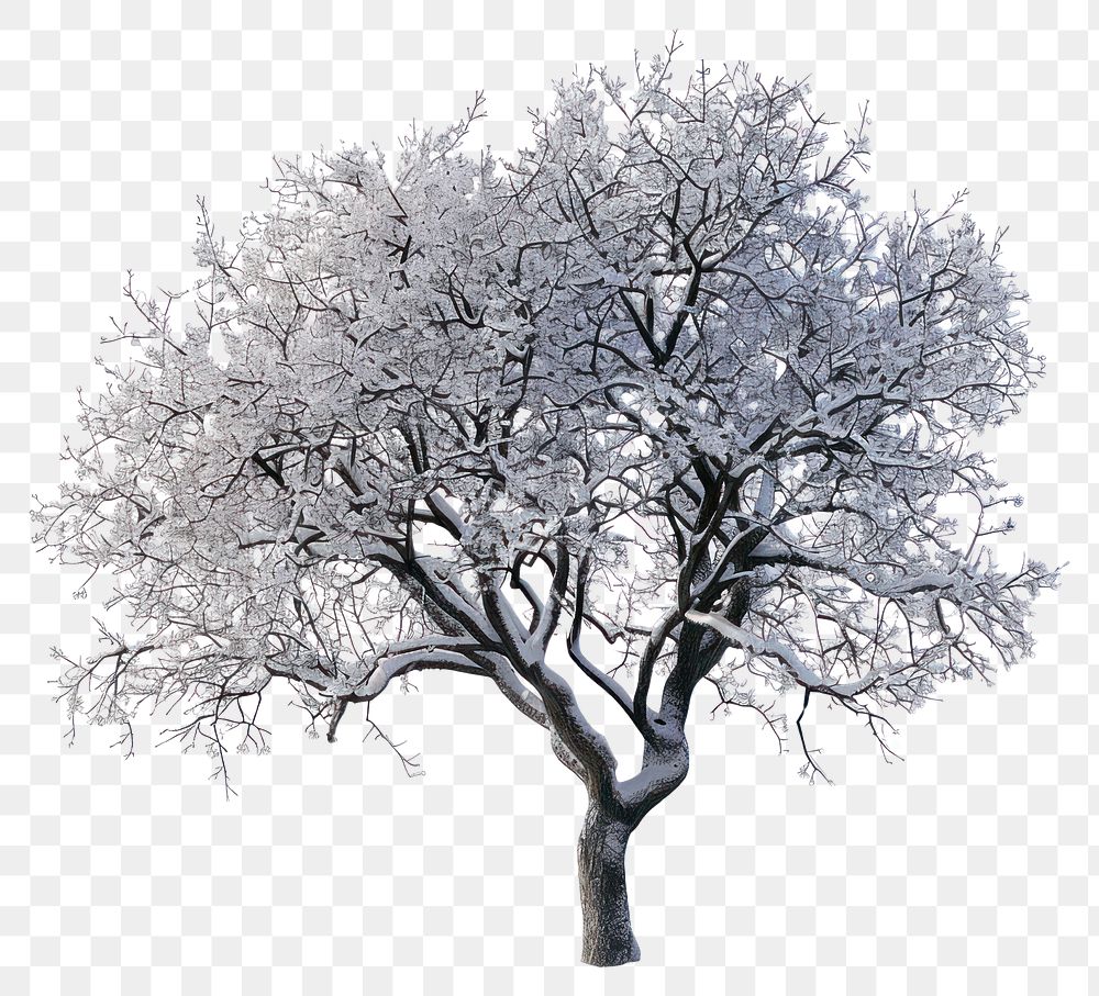 PNG  Snow-covered tree in winter