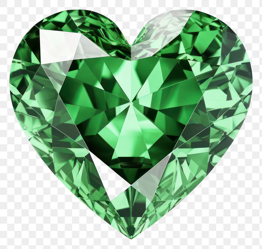 PNG Green Diamond heart diamond accessories accessory.