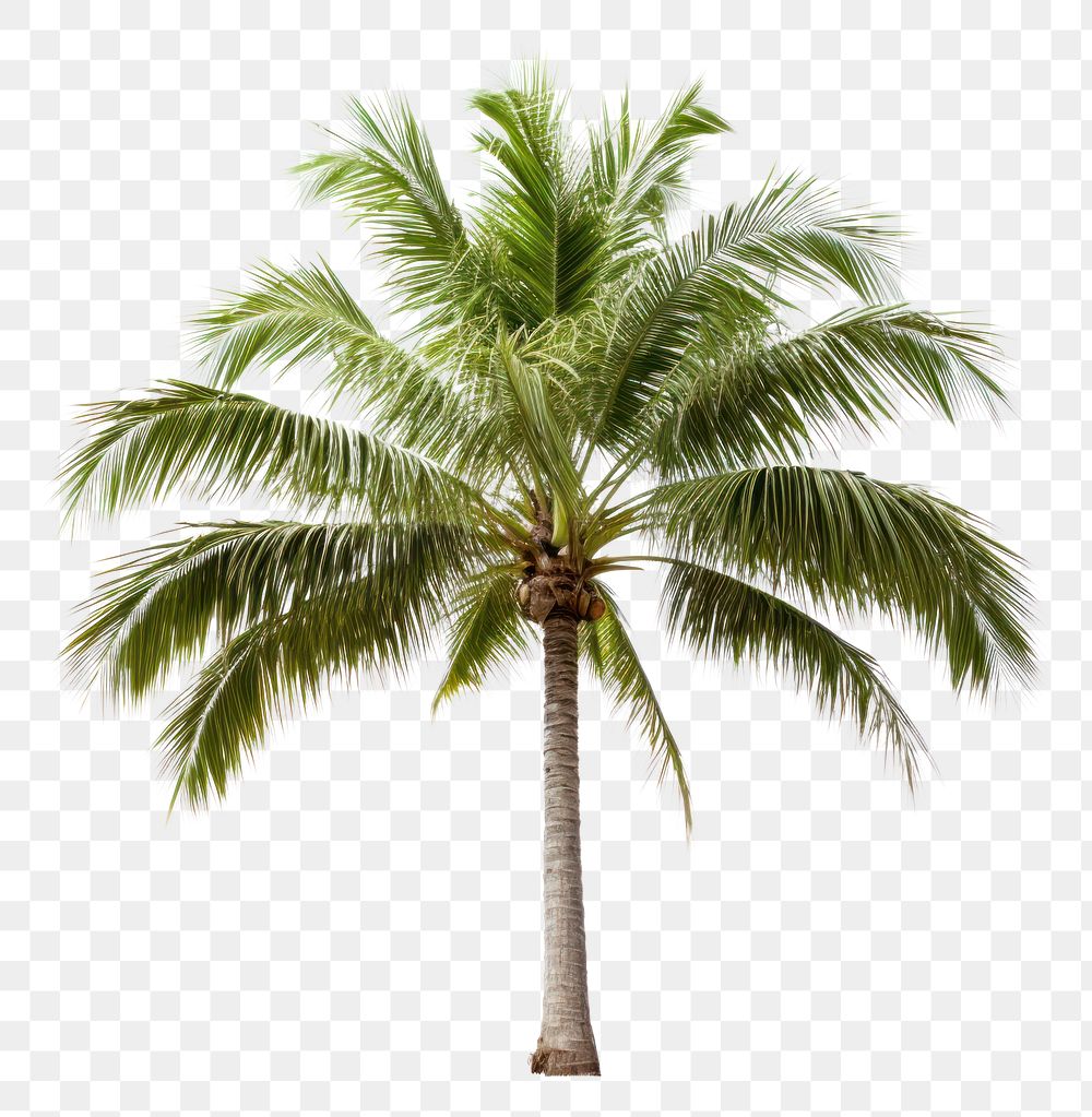 PNG Tropical palm tree on white