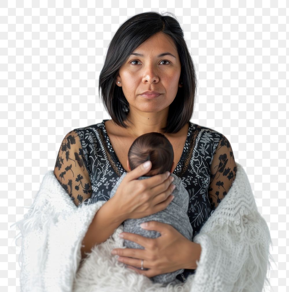 PNG  Mother holding newborn baby