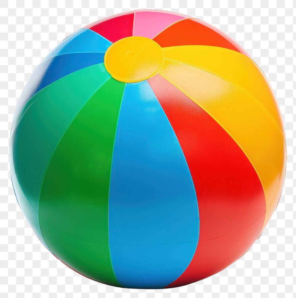 PNG Colorful inflatable beach ball