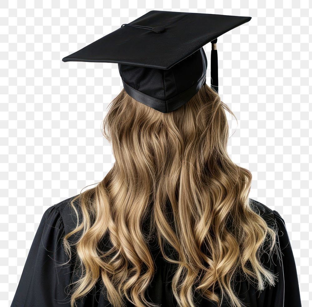 PNG Graduation cap, blonde hair