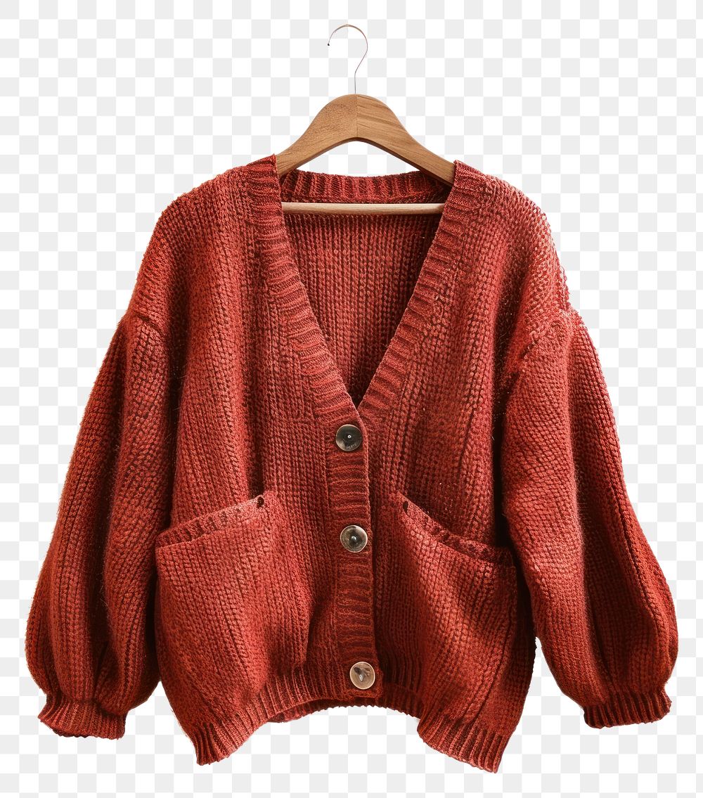 PNG  Cozy oversized knitted cardigan