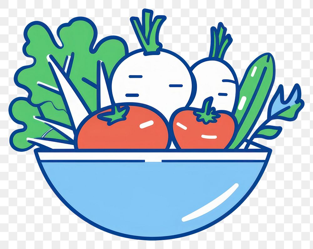 PNG  Fresh organic vegetables in bowl