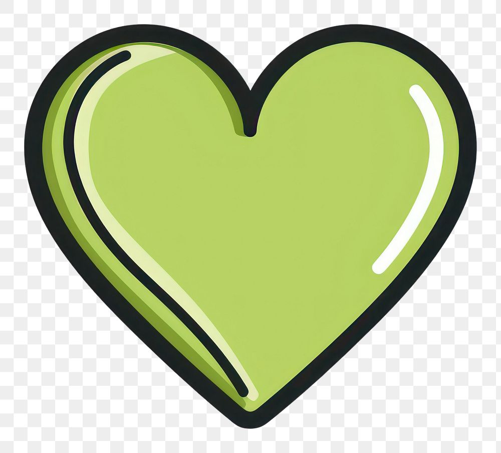 PNG  Green heart vector illustration