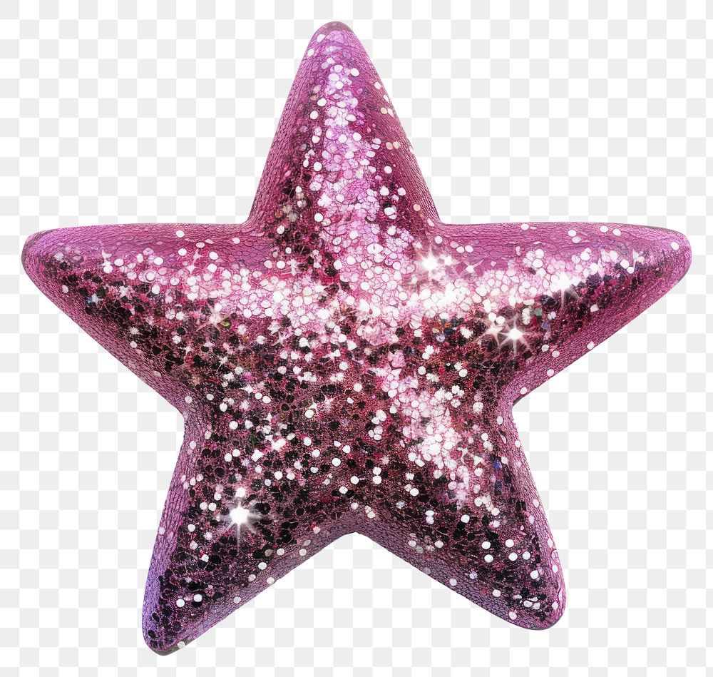 PNG  Sparkling pink glitter star