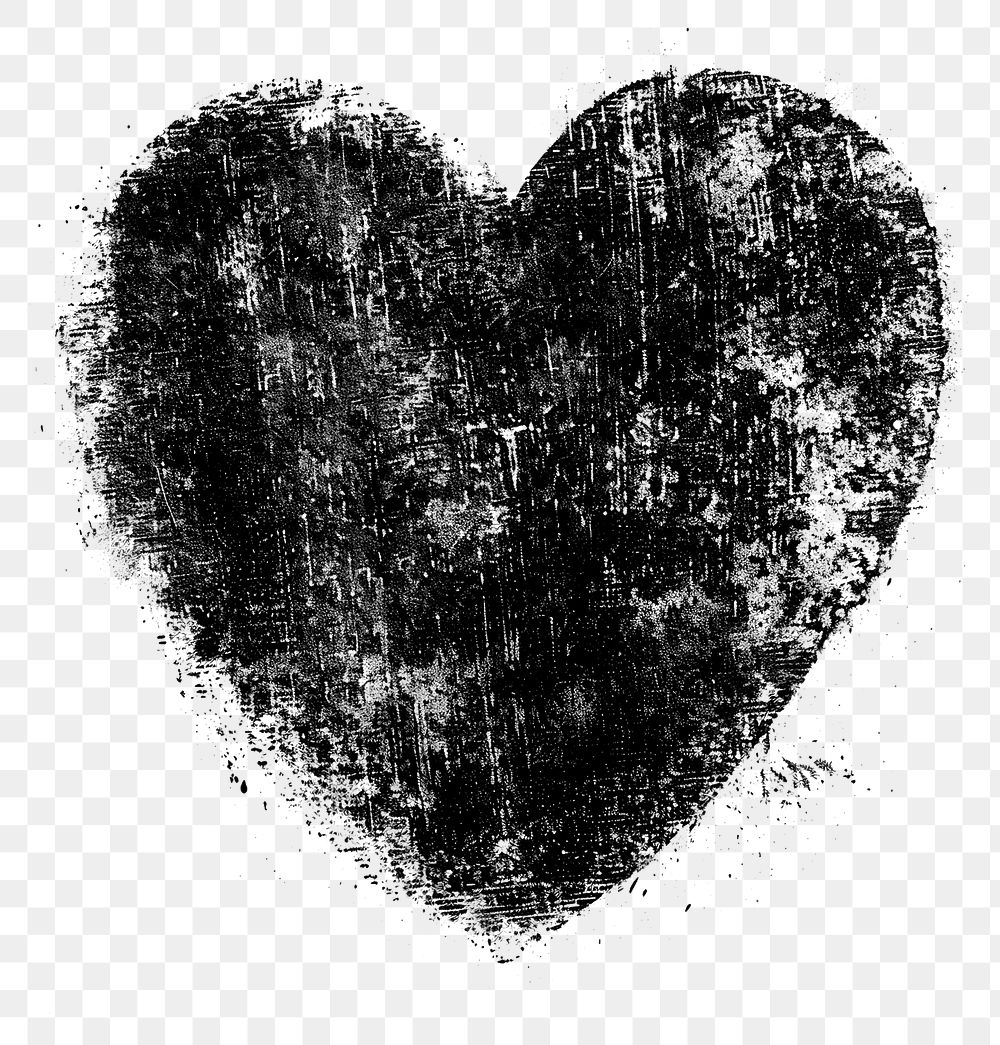 PNG Grunge black heart illustration | Free PNG - rawpixel