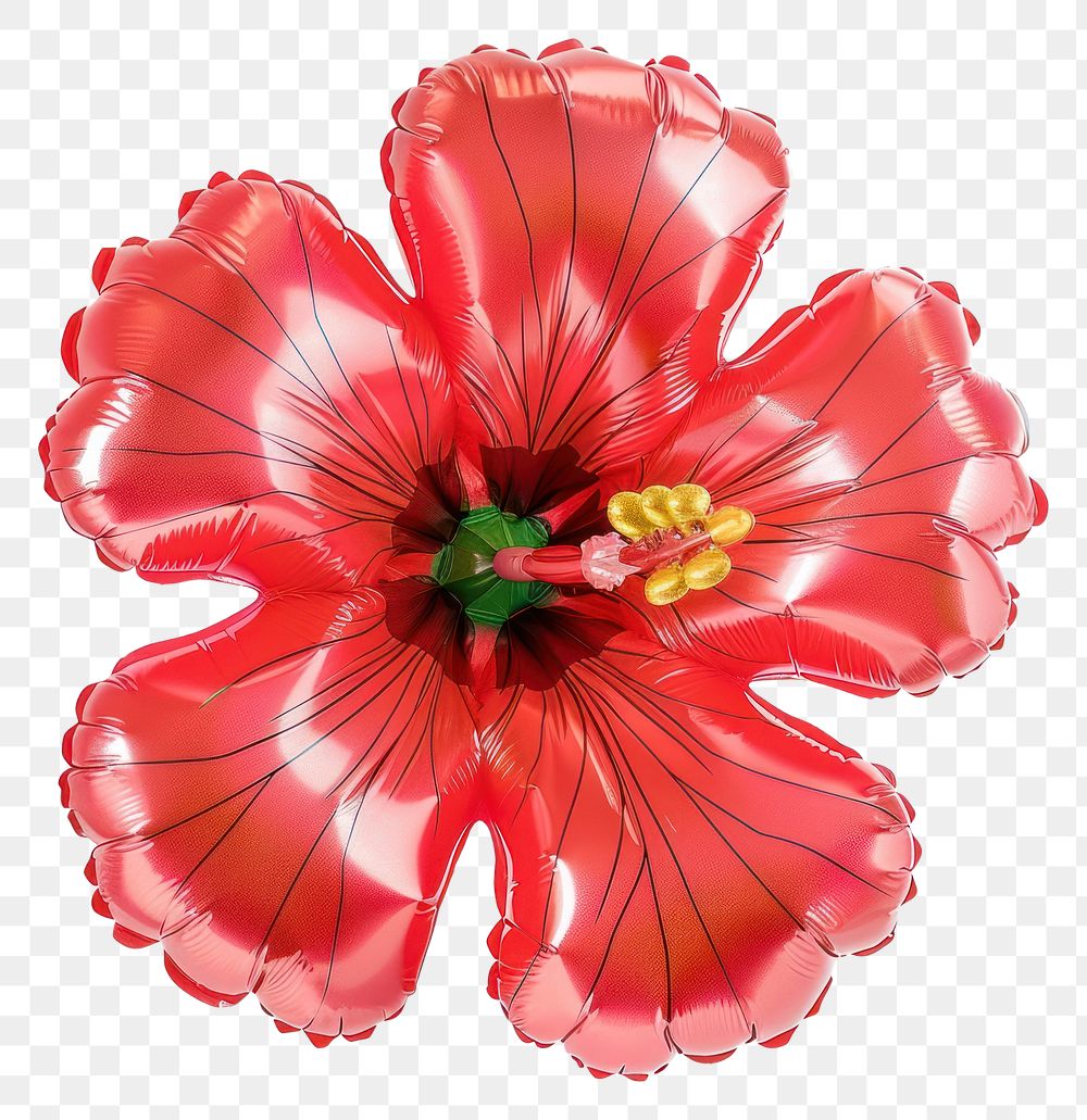 PNG Vibrant red hibiscus balloon