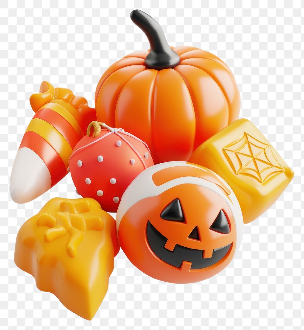 PNG Colorful Halloween candy illustration