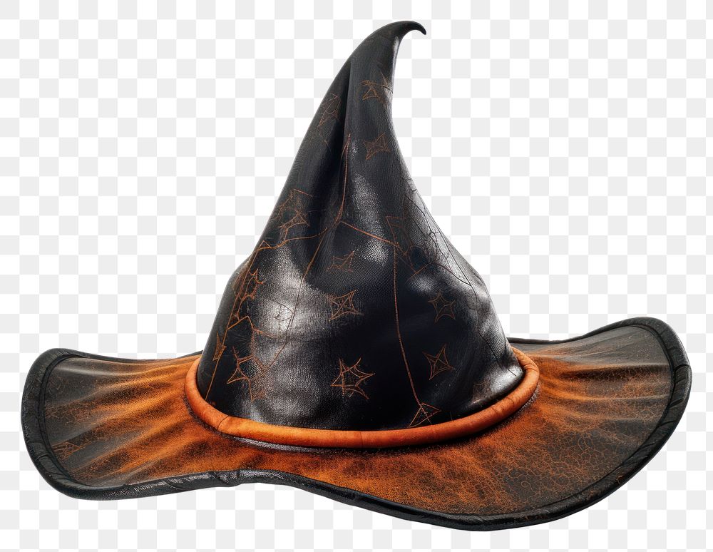 PNG Vintage leather witch hat