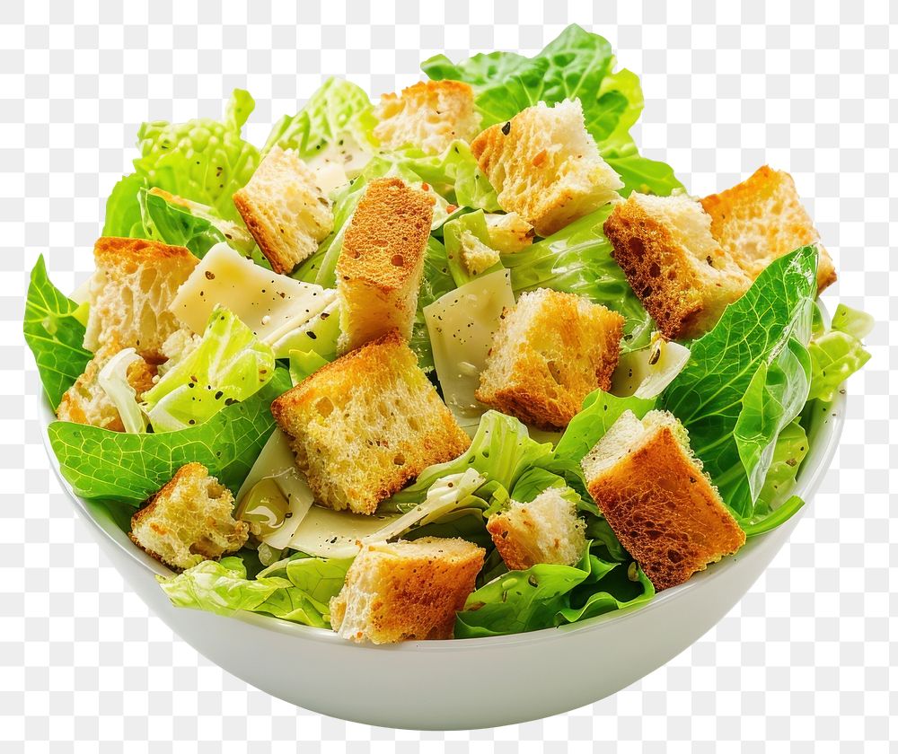 PNG Fresh Caesar salad with croutons