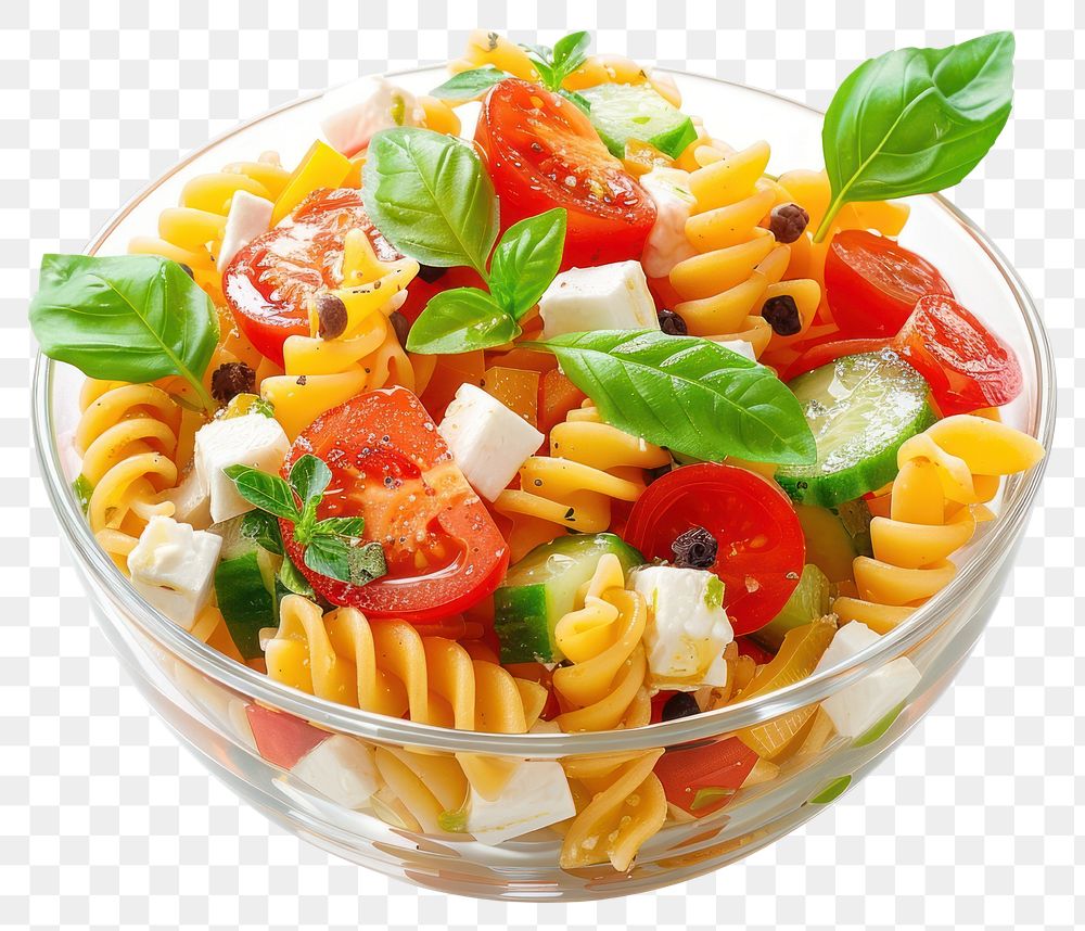 PNG Fresh, colorful pasta salad bowl