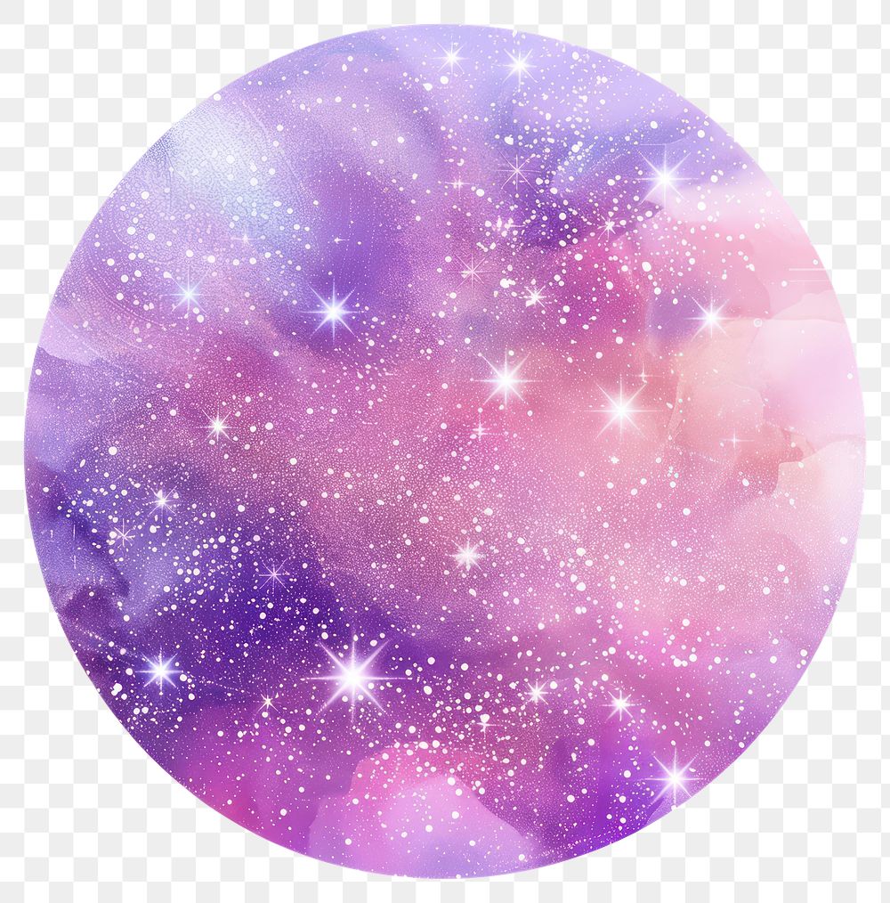 PNG Dreamy cosmic galaxy watercolor illustration