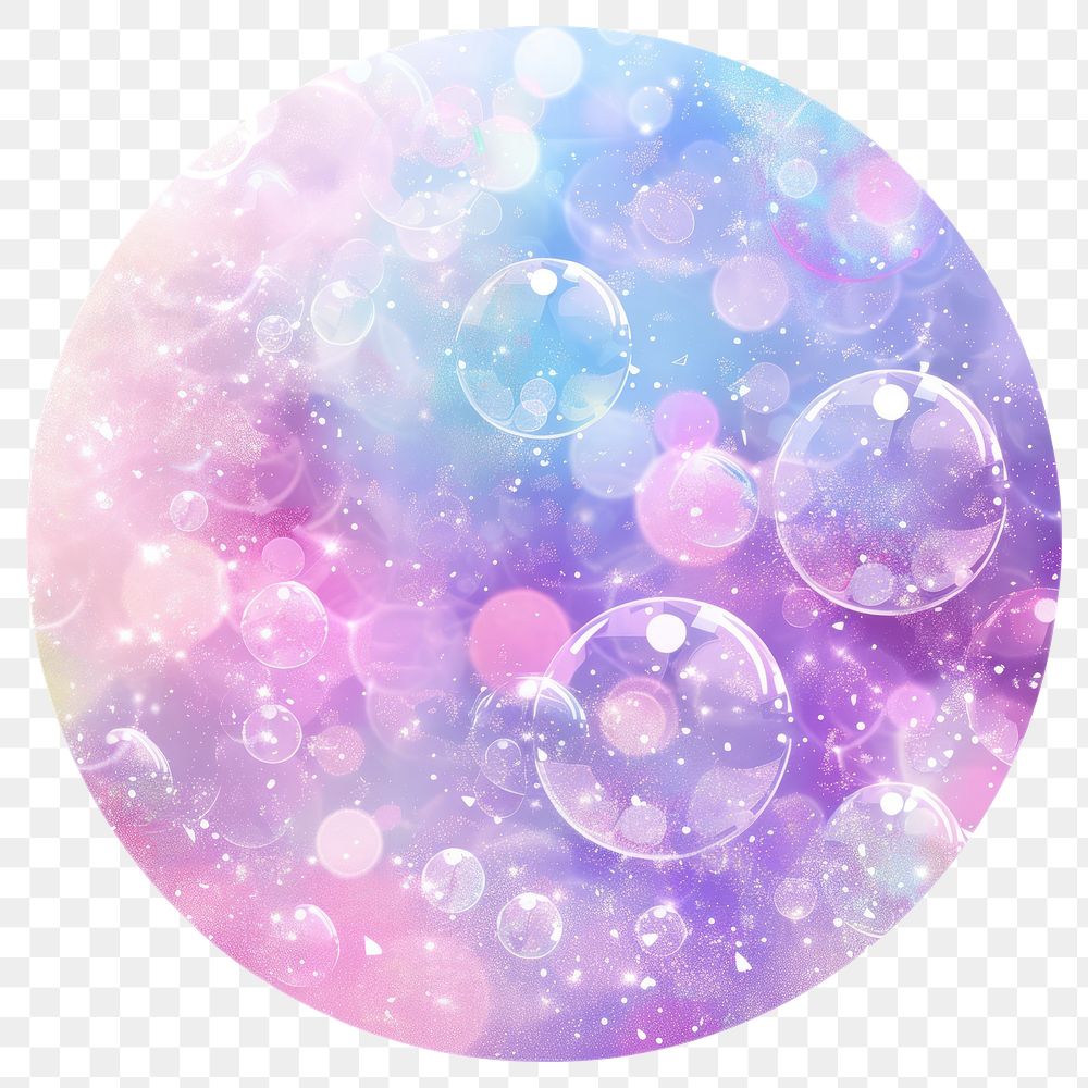 PNG Dreamy pastel bubble background