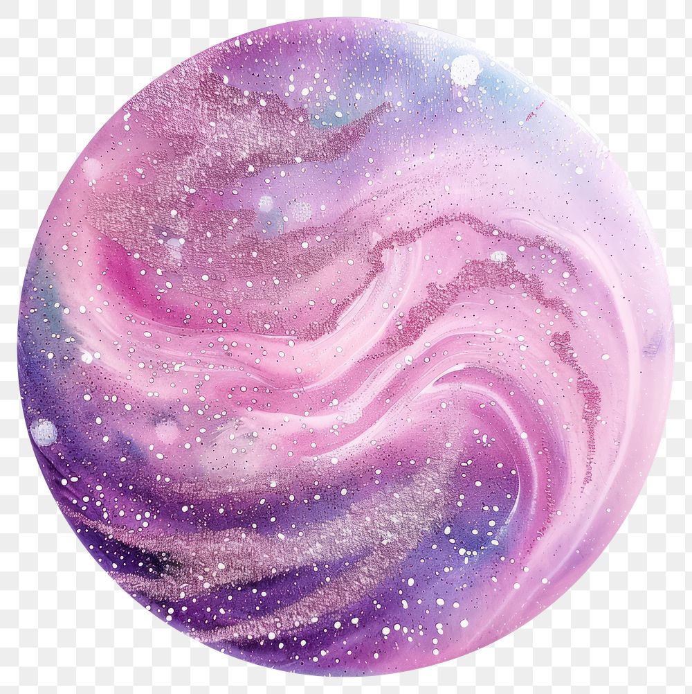 PNG Abstract cosmic galaxy swirl art