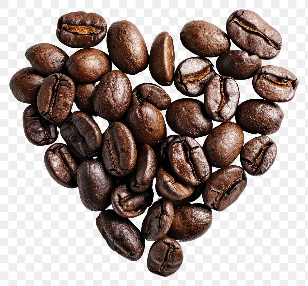 Coffee beans heart shape