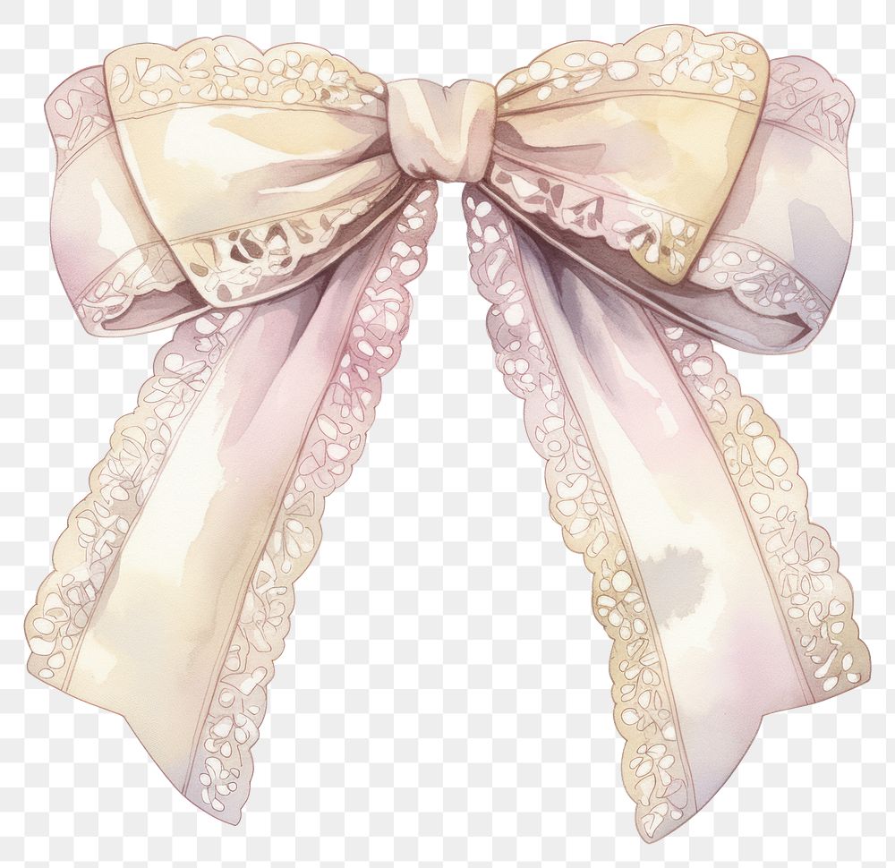 PNG Pastel lace coquette bow ribbon tie accessories accessory.