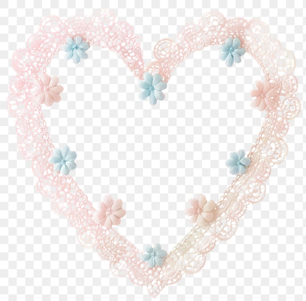 PNG  Delicate lace heart frame