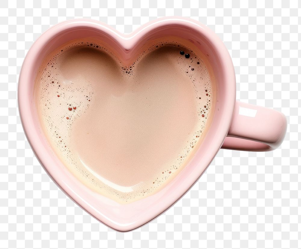 PNG  Heart-shaped coffee cup love