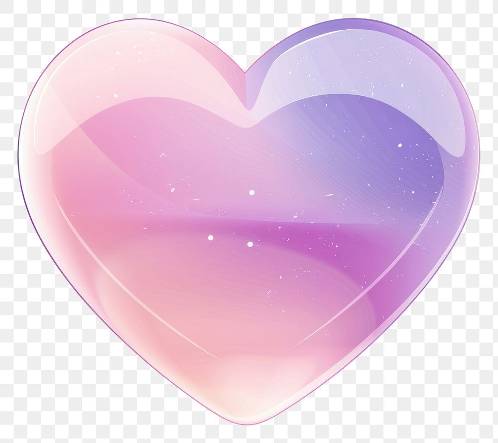 PNG  Gradient heart with glossy effect