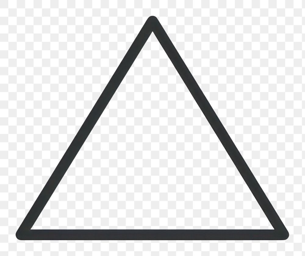 PNG Minimalist black triangle line art