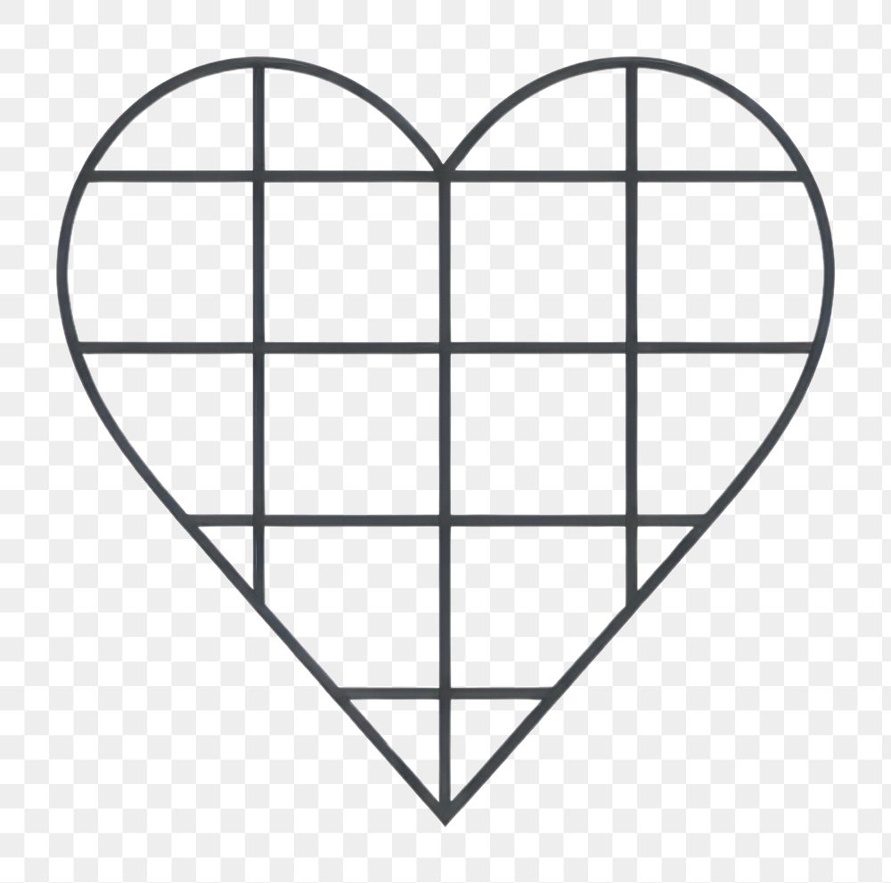 PNG Geometric heart wireframe illustration