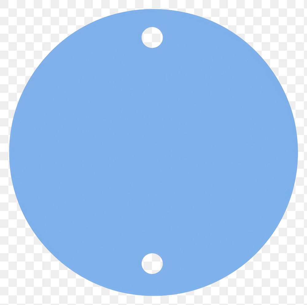 PNG Blue circular tag with holes